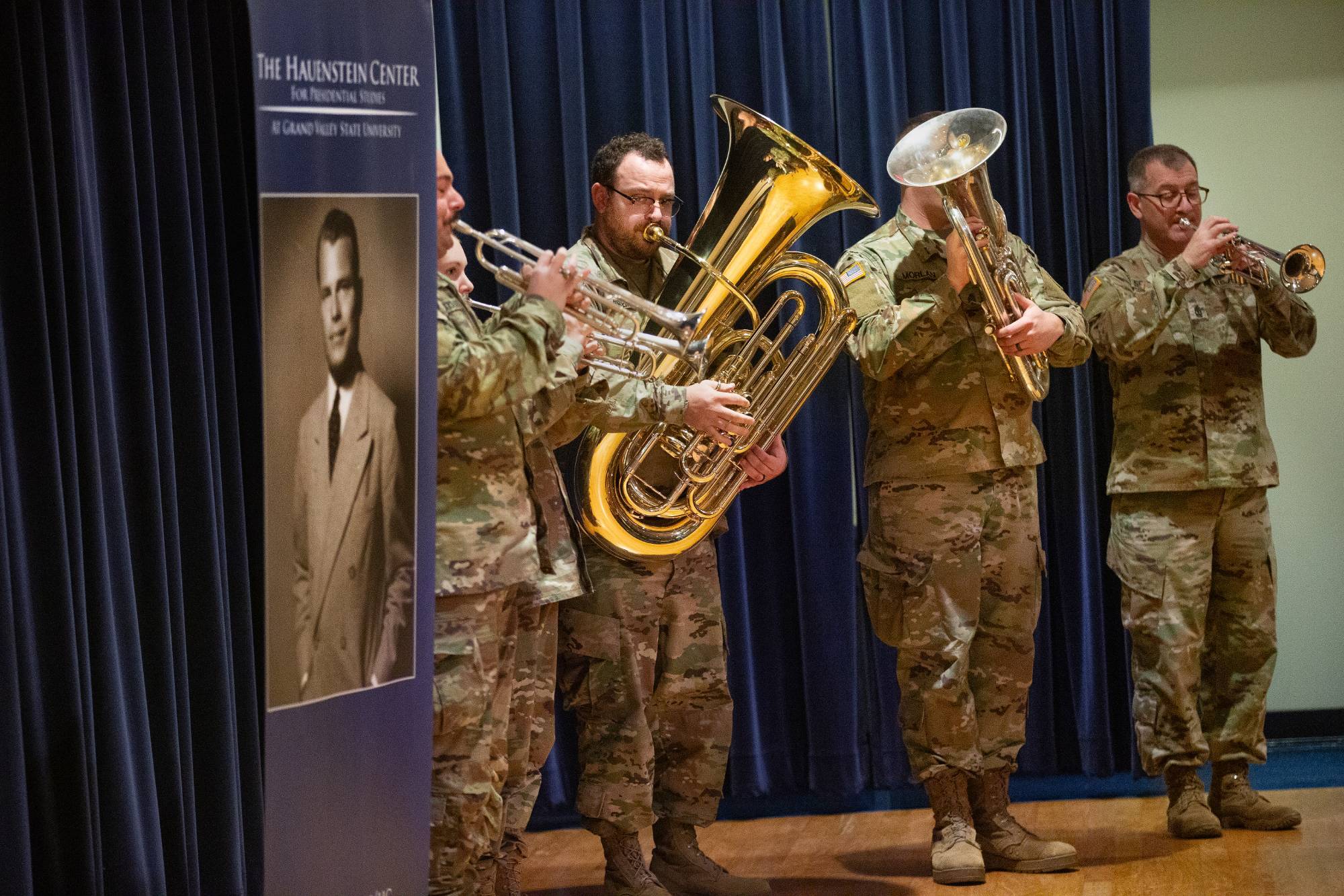 army band playing